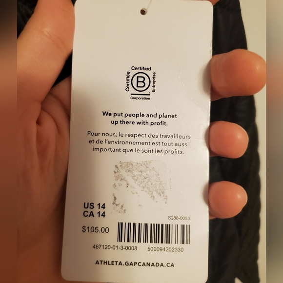 NWT Athleta "Apres Ski" Quilted mini short. Black. Size 14. Plus size. - Picture 9 of 13